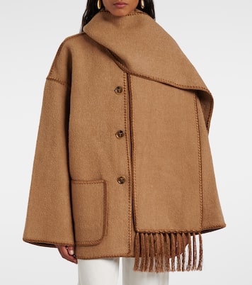 Veste et écharpe brodées en laine mélangée | Toteme