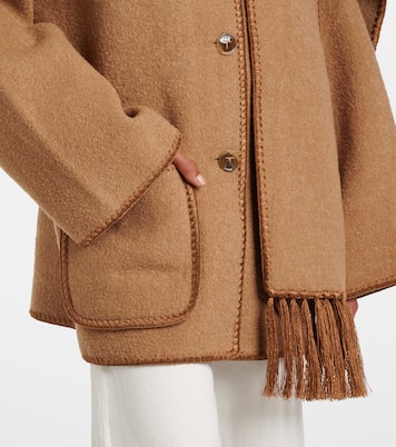 Veste et écharpe brodées en laine mélangée | Toteme