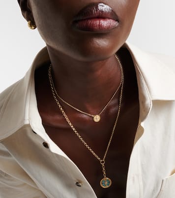 Collana Internal Compass in oro 18kt con diamanti | FoundRae