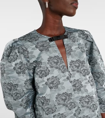 Abito corto in jacquard con stampa | Ganni