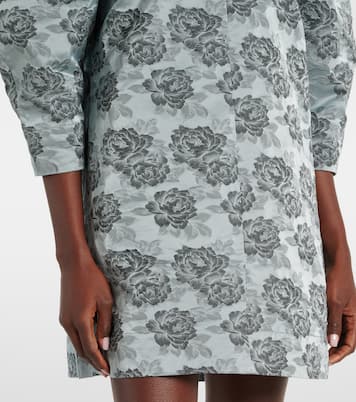 Abito corto in jacquard con stampa | Ganni