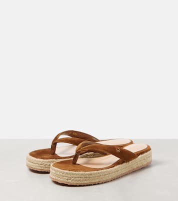 Espadrille-Sandalen aus Veloursleder | Gianvito Rossi