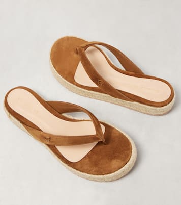 Espadrille-Sandalen aus Veloursleder | Gianvito Rossi