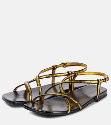 Sandali in pelle metallizzata | Dries Van Noten