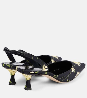 Escarpins Carolyne 50 à fleurs | Manolo Blahnik