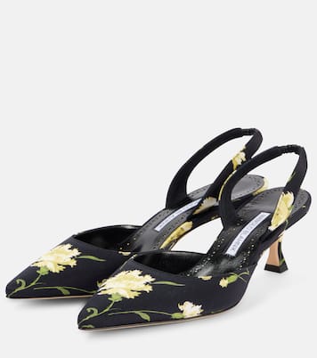 Escarpins Carolyne 50 à fleurs | Manolo Blahnik