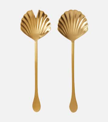 Shell stainless steel salad serving set | Bitossi