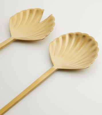 Shell stainless steel salad serving set | Bitossi