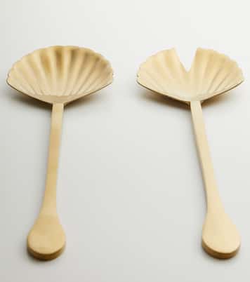 Shell stainless steel salad serving set | Bitossi