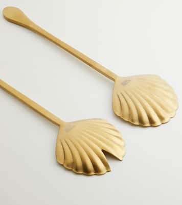 Shell stainless steel salad serving set | Bitossi