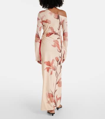 Bedrucktes One-Shoulder-Maxikleid | SIR