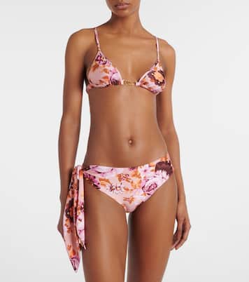 Haut de bikini à logo à fleurs | Chloé