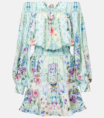 Crystal-embellished silk minidress | Camilla