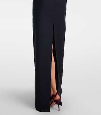Off-shoulder wool-blend bustier gown | David Koma