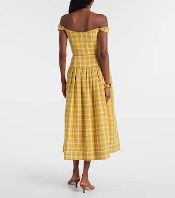 Giorgia checked cotton midi dress | Markarian