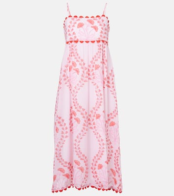 Printed cotton midi dress | Juliet Dunn