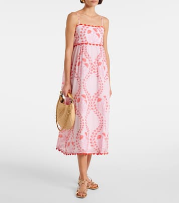 Printed cotton midi dress | Juliet Dunn