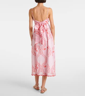 Printed cotton midi dress | Juliet Dunn