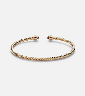 Pulsera Cablespira® Flex de oro de 18 ct con granates y diamantes | David Yurman