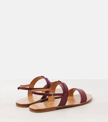 Interlocking G Web Stripe leather sandals | Gucci