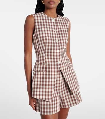 Lois gingham seersucker top | Veronica Beard