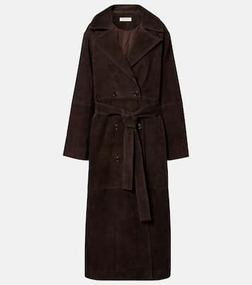Belted suede wrap coat | Róhe