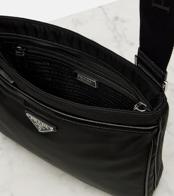 Schultertasche aus Re-Nylon mit Leder | Prada