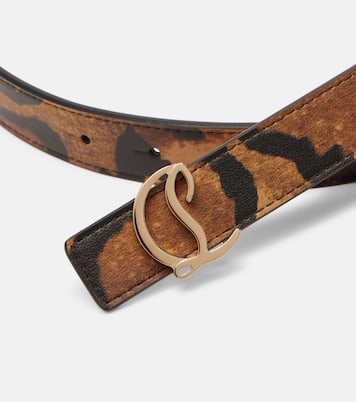 Leopard-print leather belt | Christian Louboutin