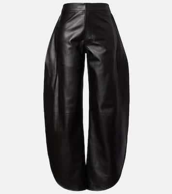 High-Rise-Hose aus Leder | Alaïa