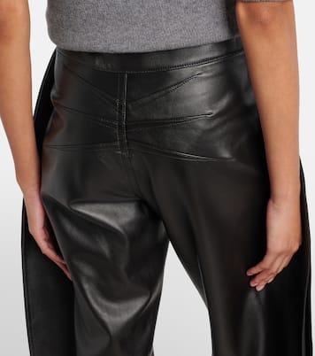 High-Rise-Hose aus Leder | Alaïa