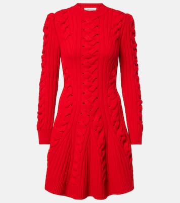 Cable-knit wool and cashmere minidress | McQueen