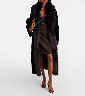 Isadora shearling wrap coat | Nour Hammour