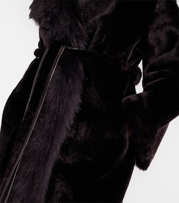 Isadora shearling wrap coat | Nour Hammour