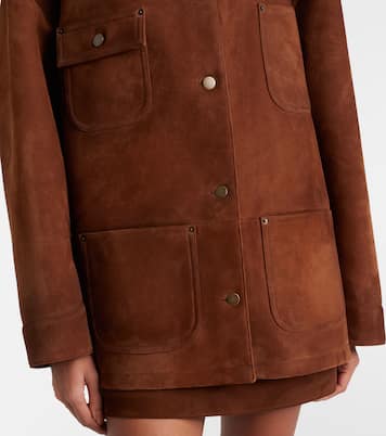 Feldjacke aus Veloursleder mit Leder | Prada