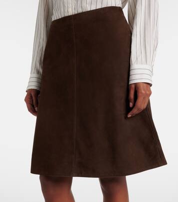 Minirock aus Veloursleder | Toteme