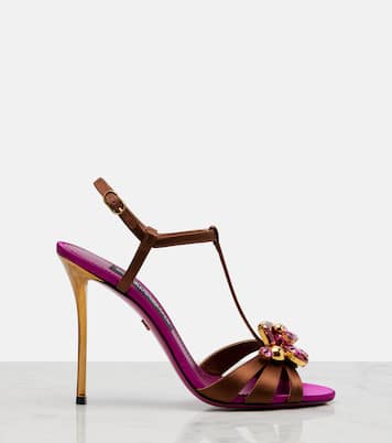 Keira 2.0 embellished satin sandals | Dolce&Gabbana