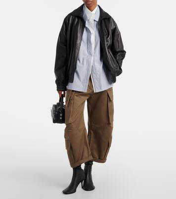 Pama cropped cotton twill barrel-leg cargo pants | Acne Studios