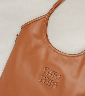 Ivy leather tote bag | Miu Miu