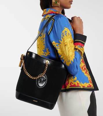 La Medusa suede shoulder bag | Versace