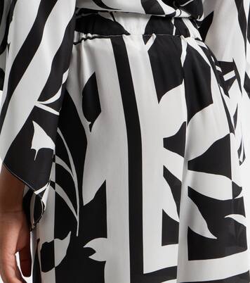 Pantalones palazzo Voto de seda estampados | Max Mara