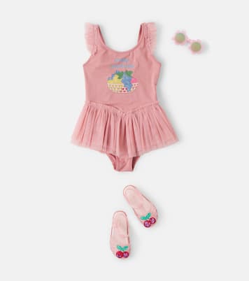 Amandine tulle-trimmed swimsuit | Konges Sløjd