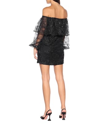 Lace off-the-shoulder minidress | Rotate