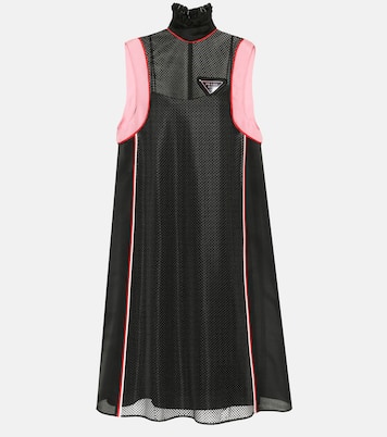 Minikleid aus Mesh und Seide | Prada