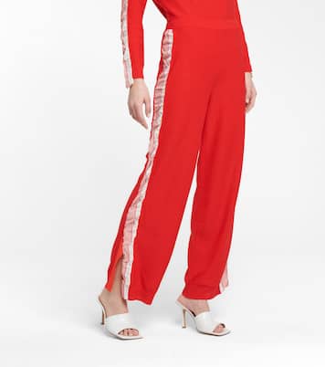 Silk-trimmed wool sweatpants | Stella McCartney