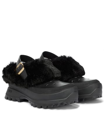Trace faux fur and rubber slippers | Stella McCartney