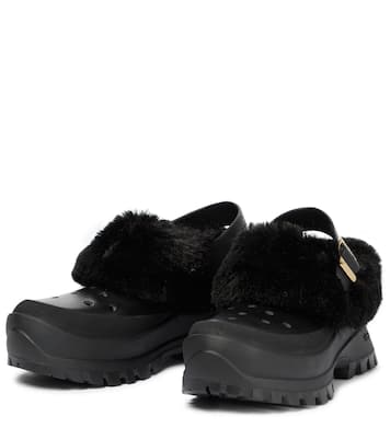Trace faux fur and rubber slippers | Stella McCartney