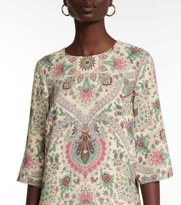 Paisley stretch-cady midi dress | Etro