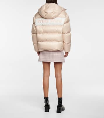 Nylon quilted down jacket | Miu Miu
