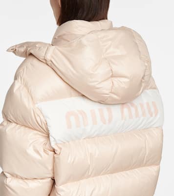 Nylon quilted down jacket | Miu Miu