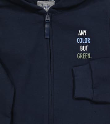 Felpa in cotone con zip e cappuccio | Il Gufo
